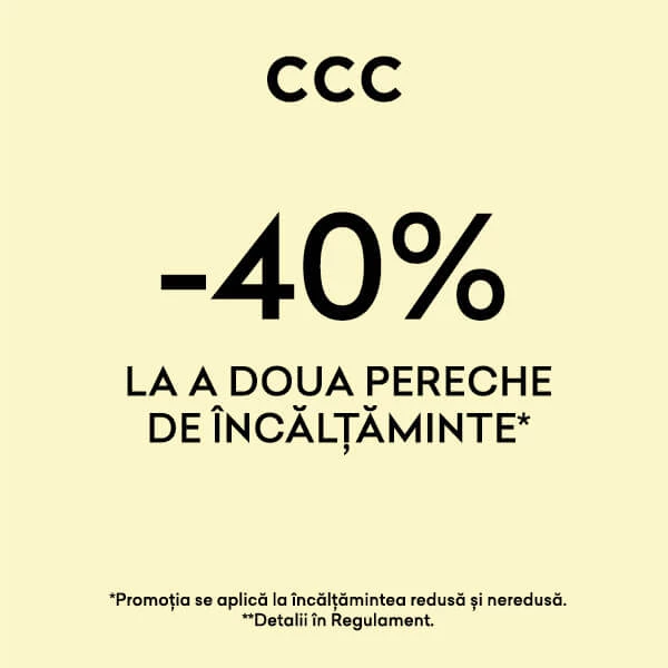-40% la a doua pereche de încălțăminte la CCC